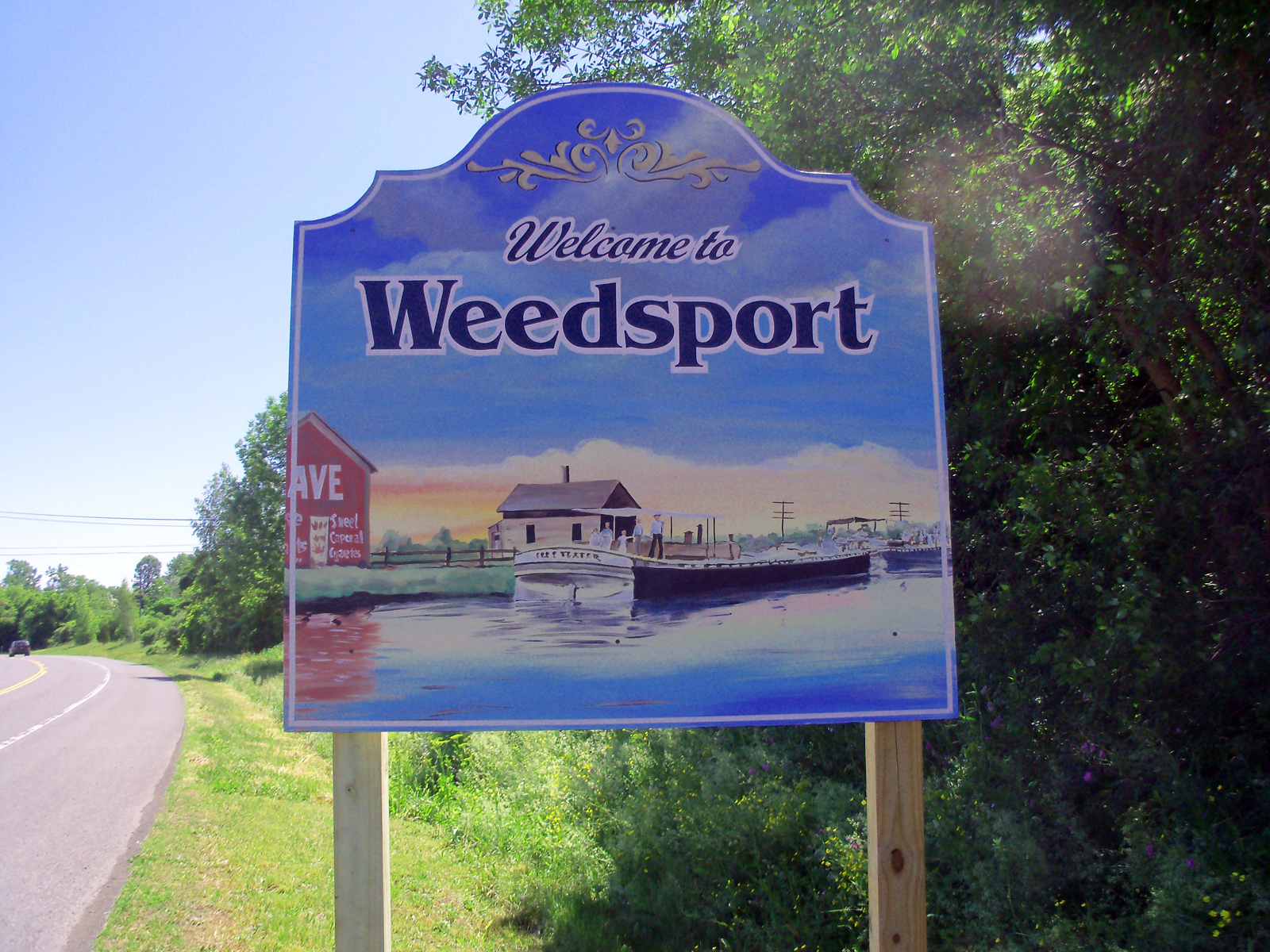 Weedsport Sign